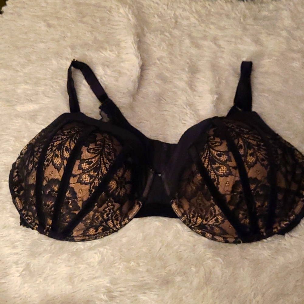 Adore me black lace bra 42DDD
